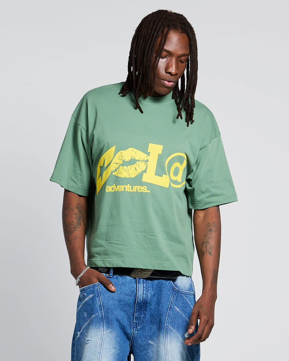 ADVENTURES TEE GREEN & YELLOW - Image 3
