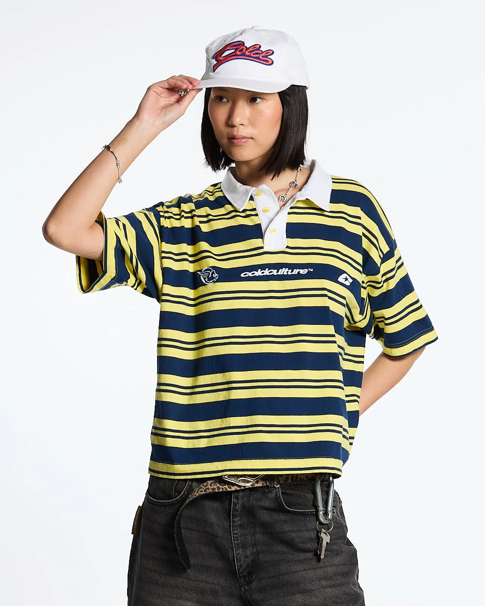 AEROSTRIPES POLO YELLOW/BLUE - Image 6