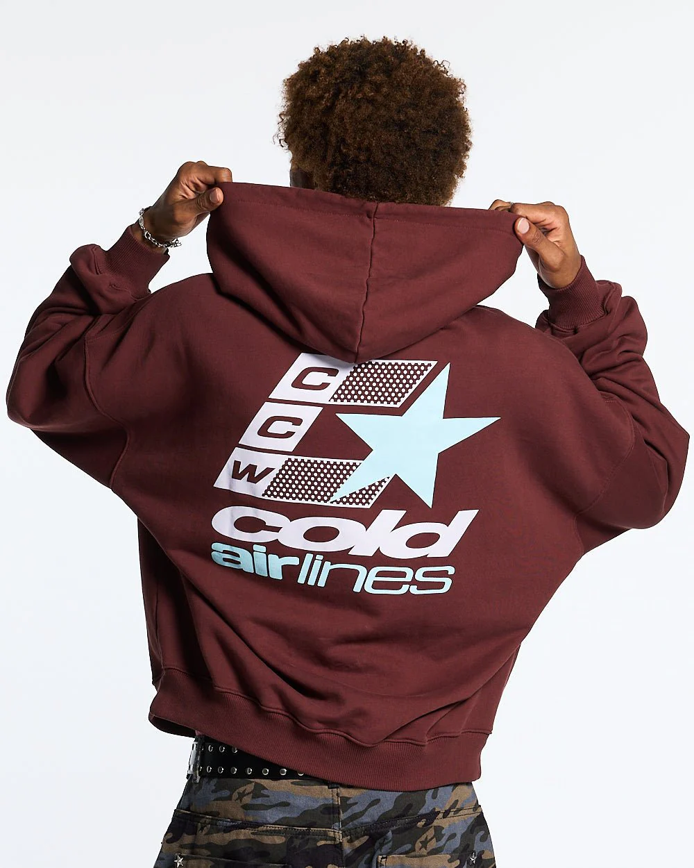 AIRLINES HOODIE BITTER CHOCOLATE - Image 2