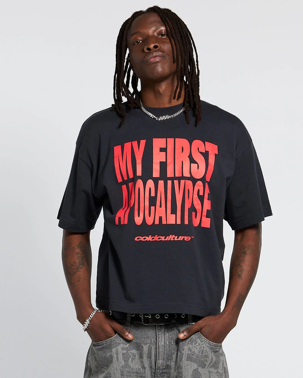 APOCALYPSE TEAM TEE GREY & RED - Image 3