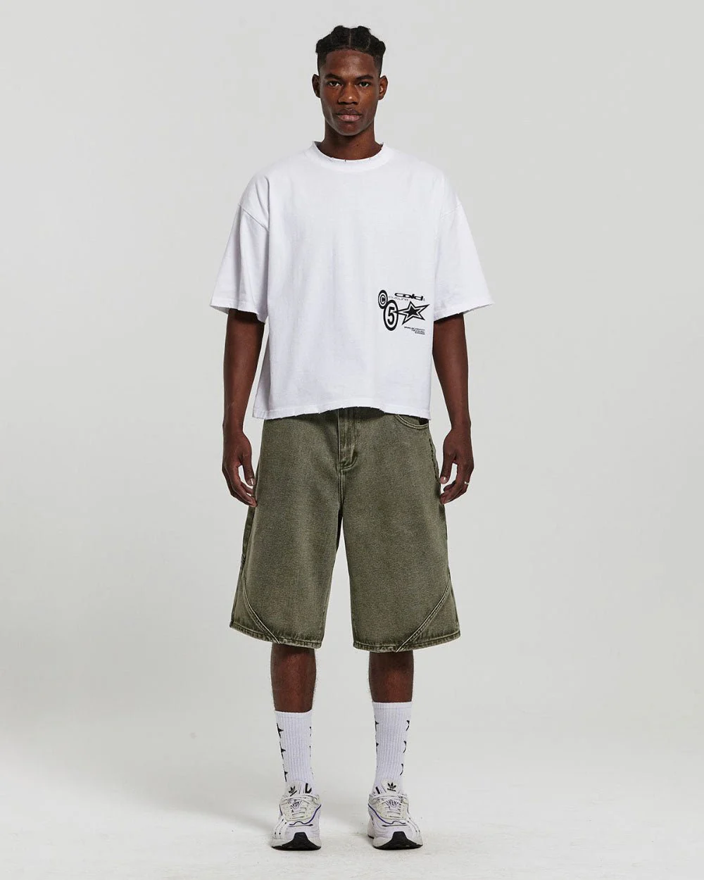 ASSEMBLY V2 SHORTS ACID GREEN DENIM - Image 3
