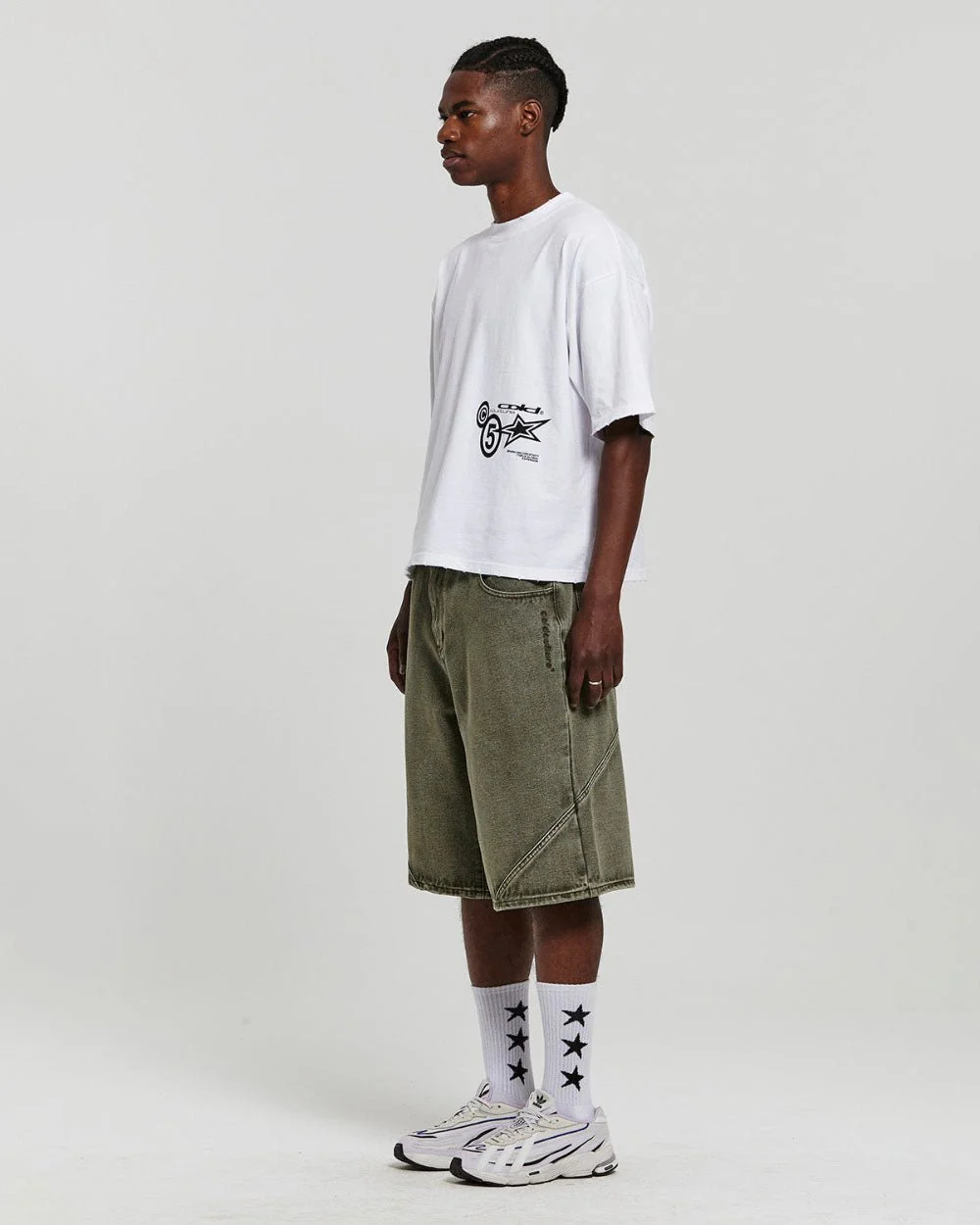 ASSEMBLY V2 SHORTS ACID GREEN DENIM - Image 4