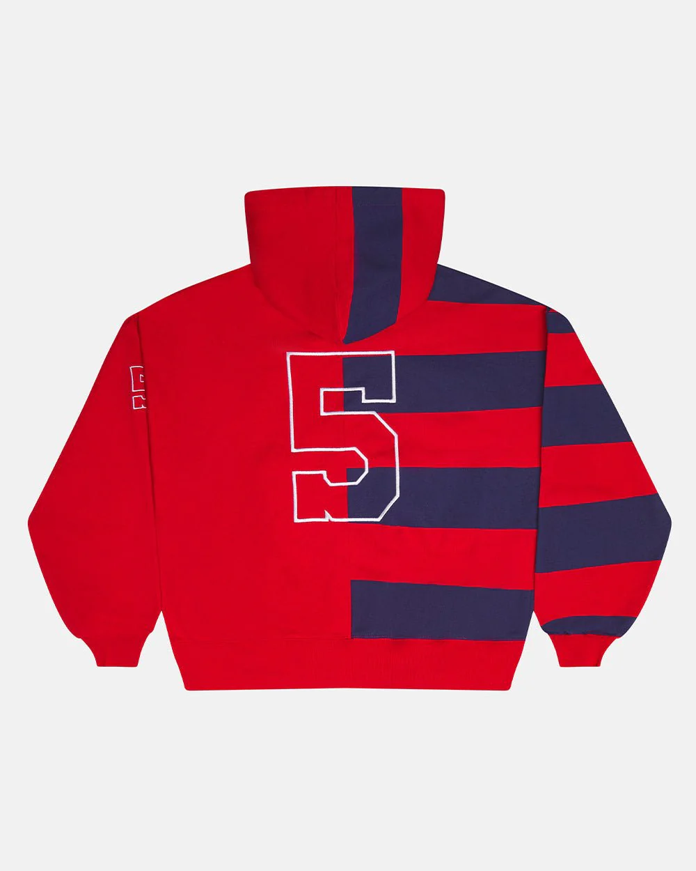 BARNA ZIP HOODIE RED & DAR BLUE - Image 2