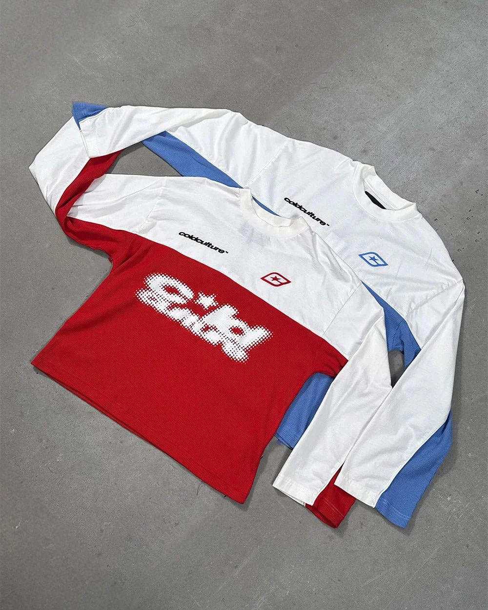 BICOLOR WAFFLE LONGSLEEVE RED & WHITE - Image 8