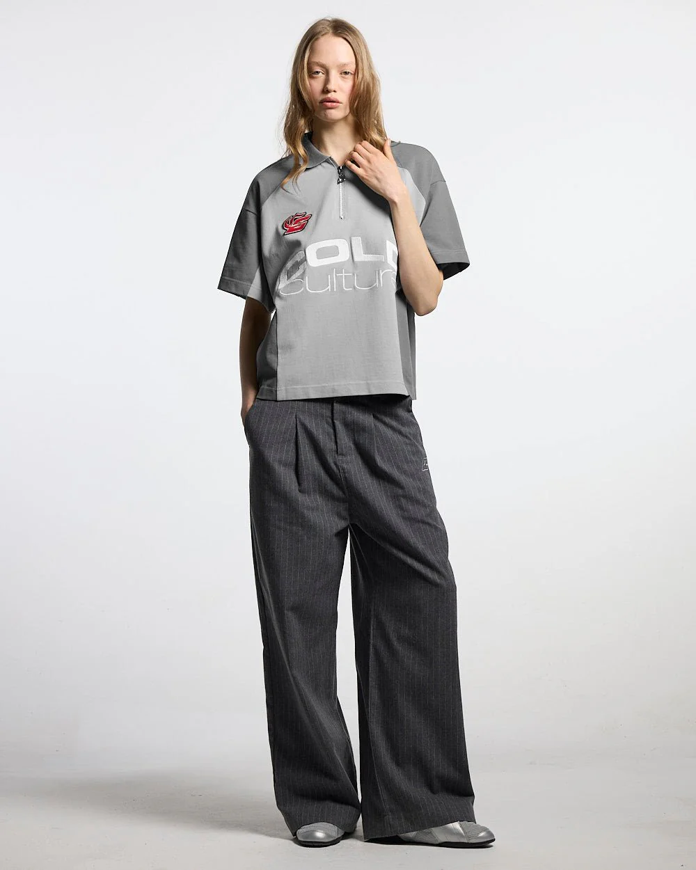 BIKER POLO LIGHT GREY - Image 5