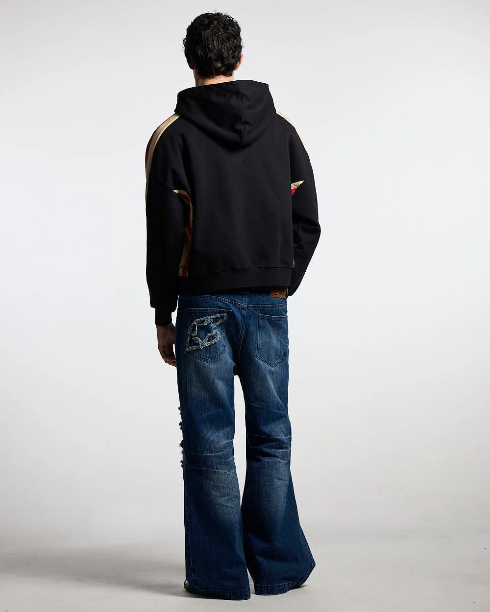 BIKER ZIP HOODIE BLACK - Image 4