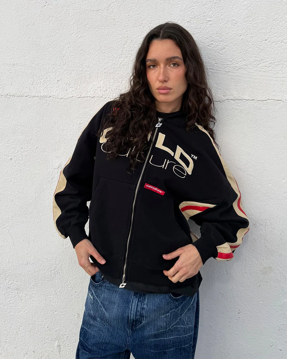 BIKER ZIP HOODIE BLACK - Image 7