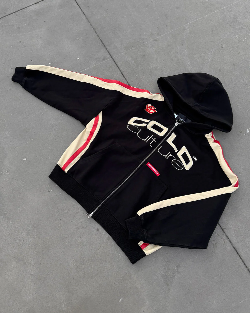 BIKER ZIP HOODIE BLACK - Image 8