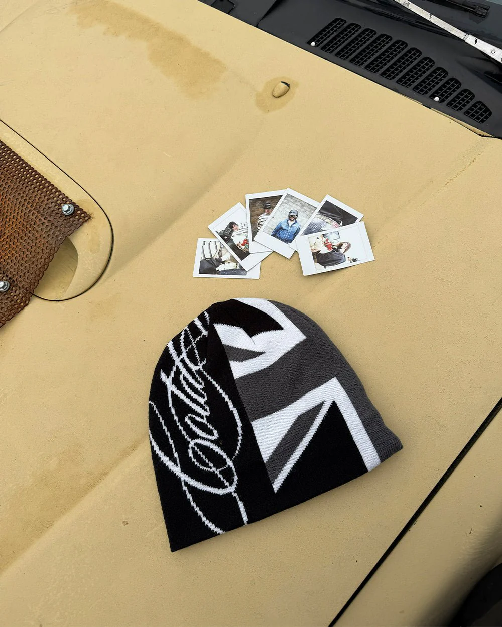 BRIGHTON BEANIE BLACK & GREY - Image 4