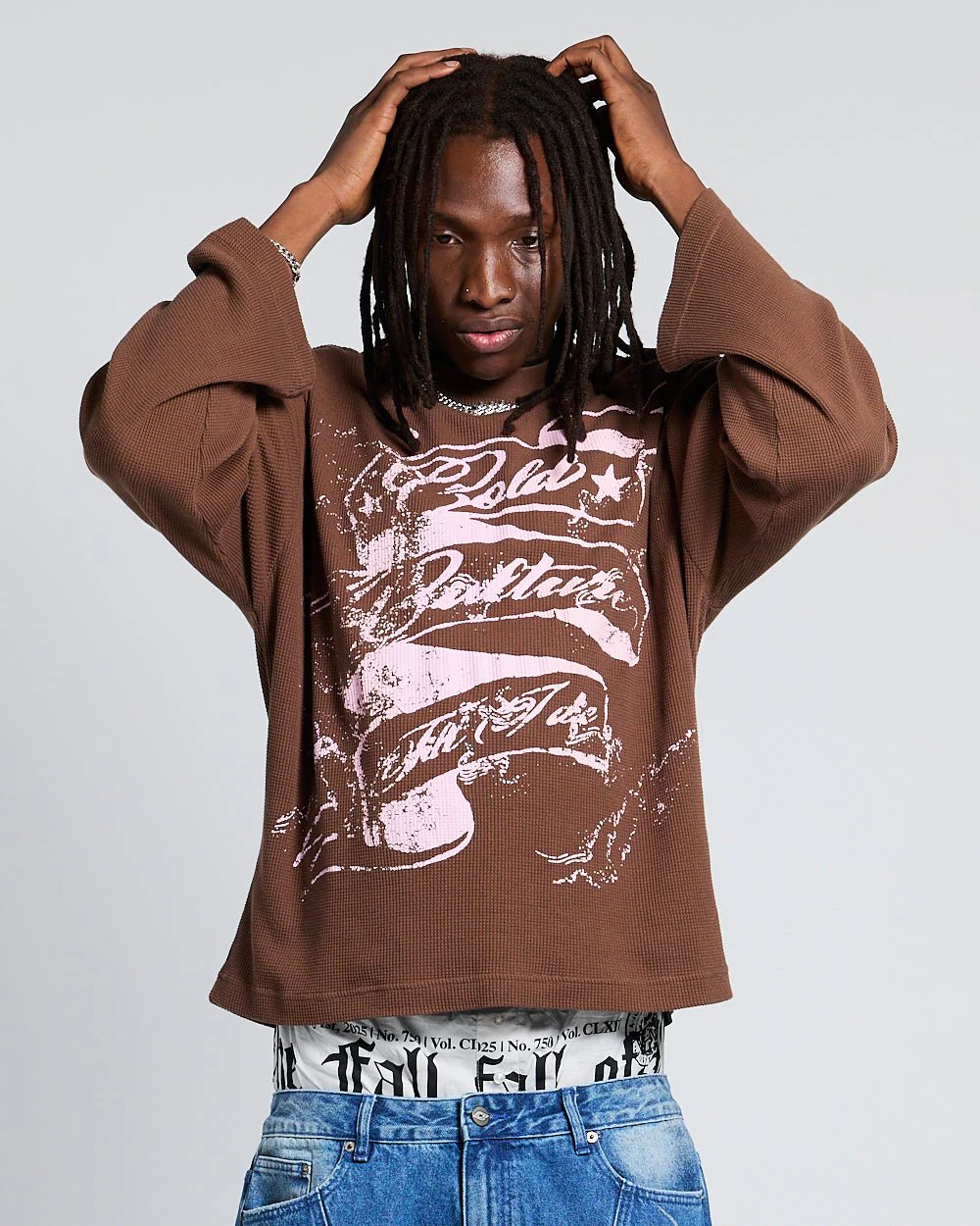 BURNT ICONS LONGSLEEVE OFF BROWN - Image 3