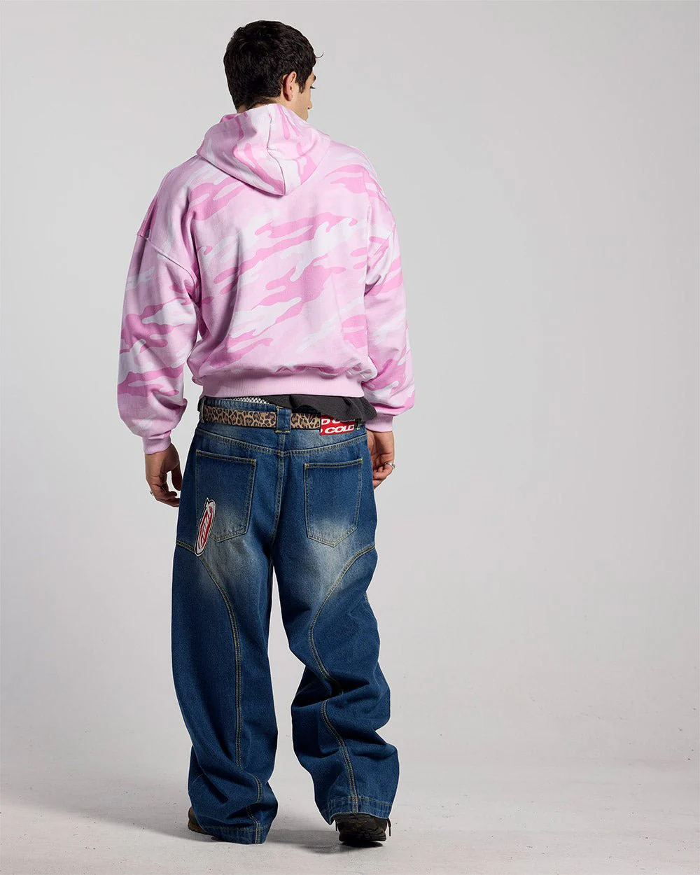CAMO ZIP HOODIE PINK - Image 4