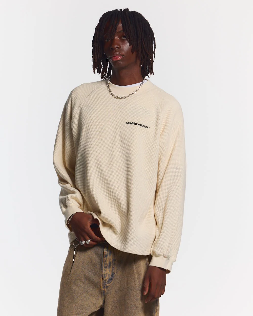 THERMAL LONGSLEEVE TEE WHITE - Image 4