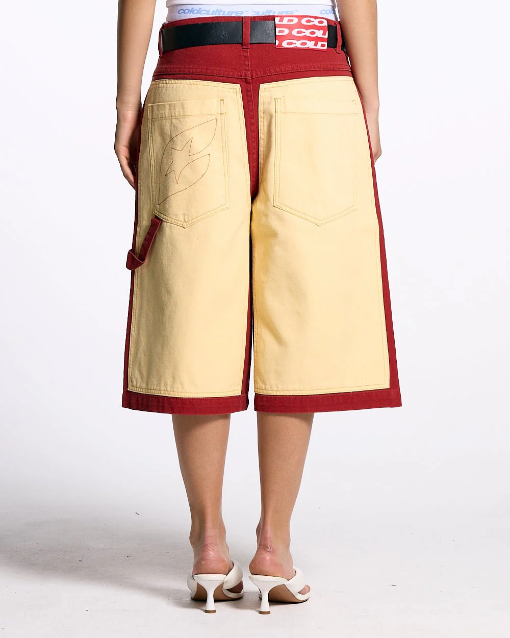 CARPENTER PANELS SHORTS BURGUNDY AND VANILLE - Image 5