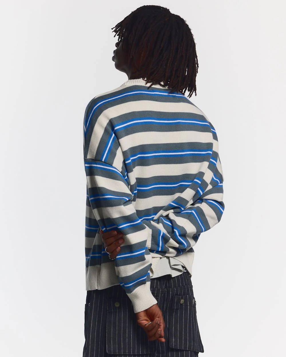 CASINO STRIPES KNIT WHITE MIST - Image 4