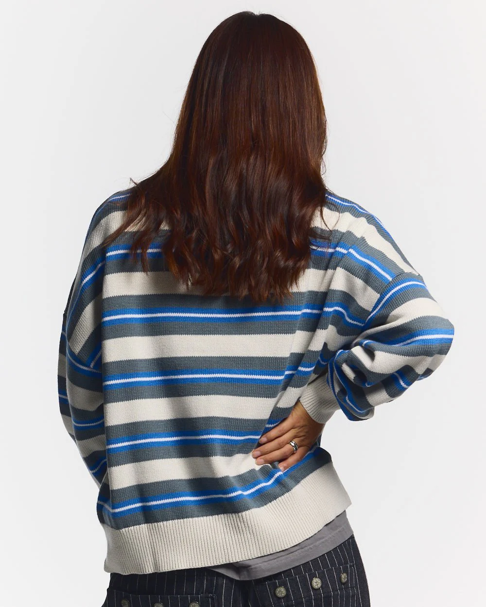 CASINO STRIPES KNIT WHITE MIST - Image 6