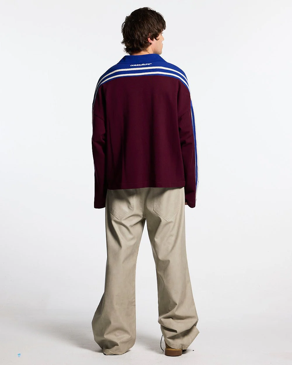 CLASSIC RAW POLO LONGSLEEVE BURGUNDY - Image 3