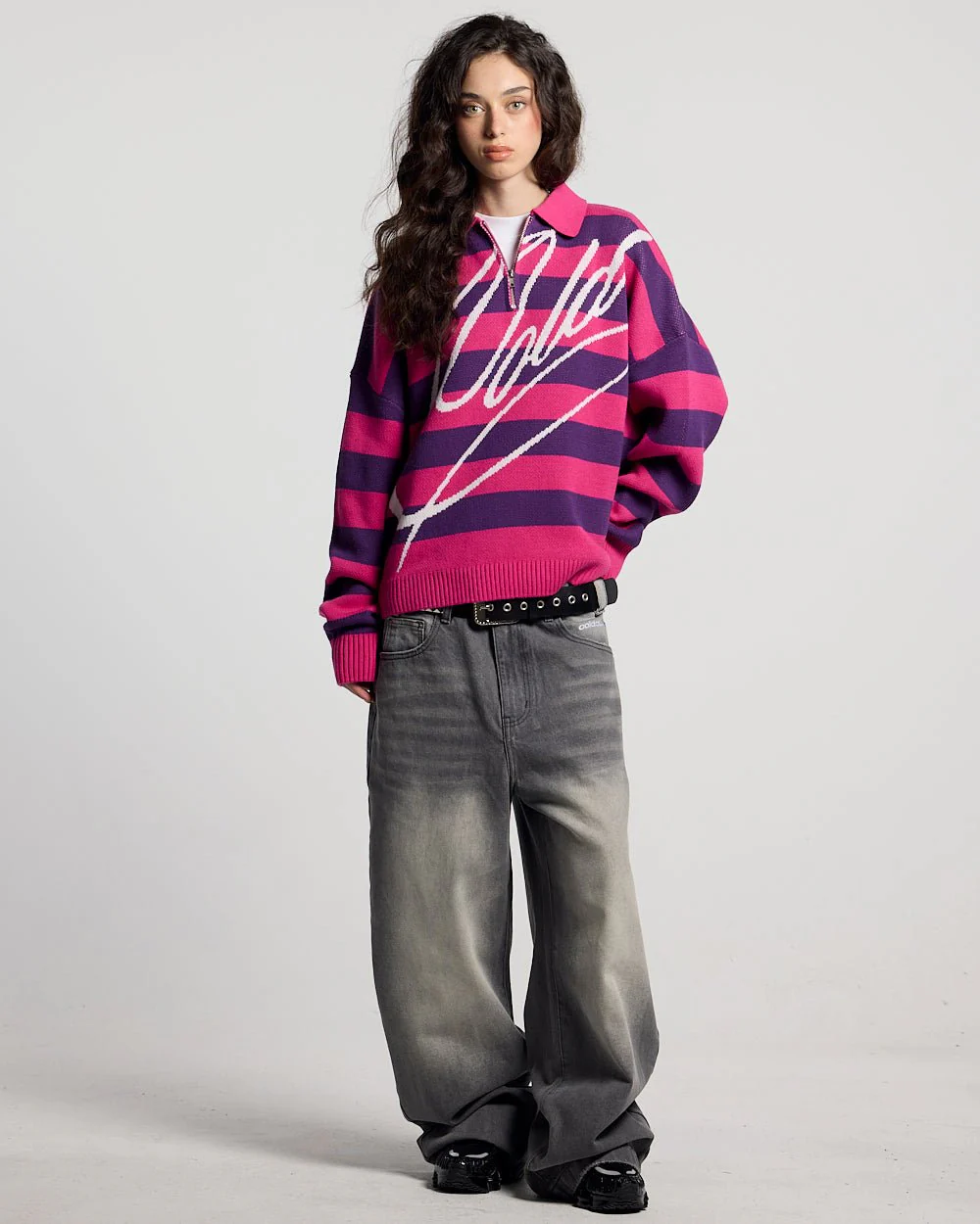 COLD BRICK POLO KNIT PURPLE & PINK - Image 5