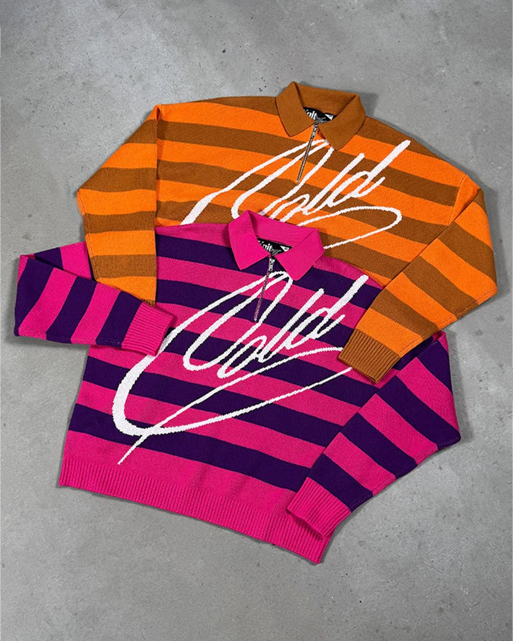 COLD BRICK POLO KNIT PURPLE & PINK - Image 7