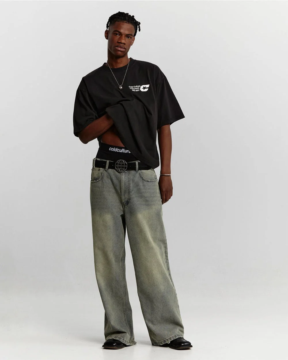 COLD LOGOS TEE BLACK - Image 4