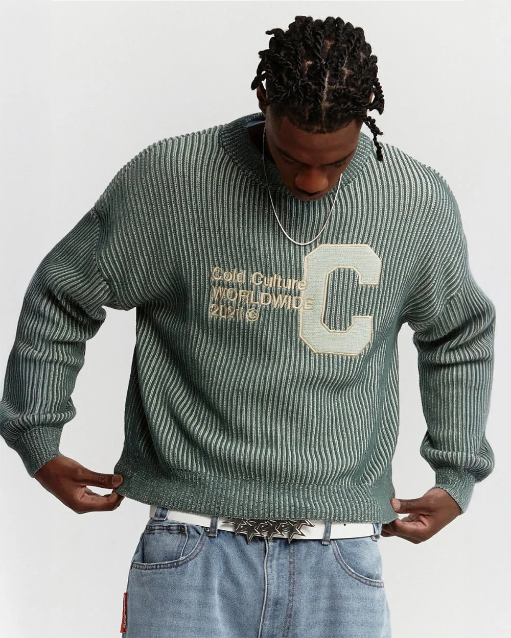 COLD UNIVERSITY KNIT WARM GREEN - Image 3