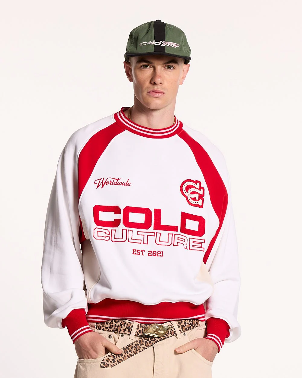 COWBOY VARSITY CREWNECK FIERY RED - Image 3