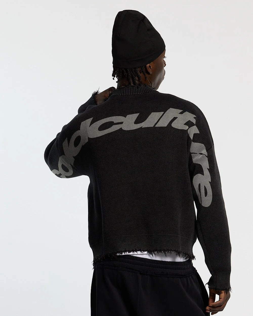 COZY CURVED KNITWEAR BLACK