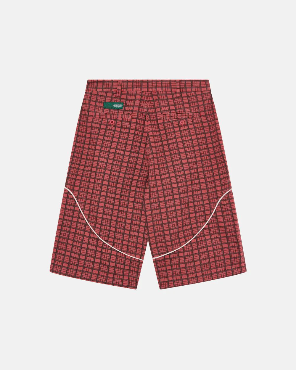 CRIMSON PLAID SUIT JORTS - Image 2