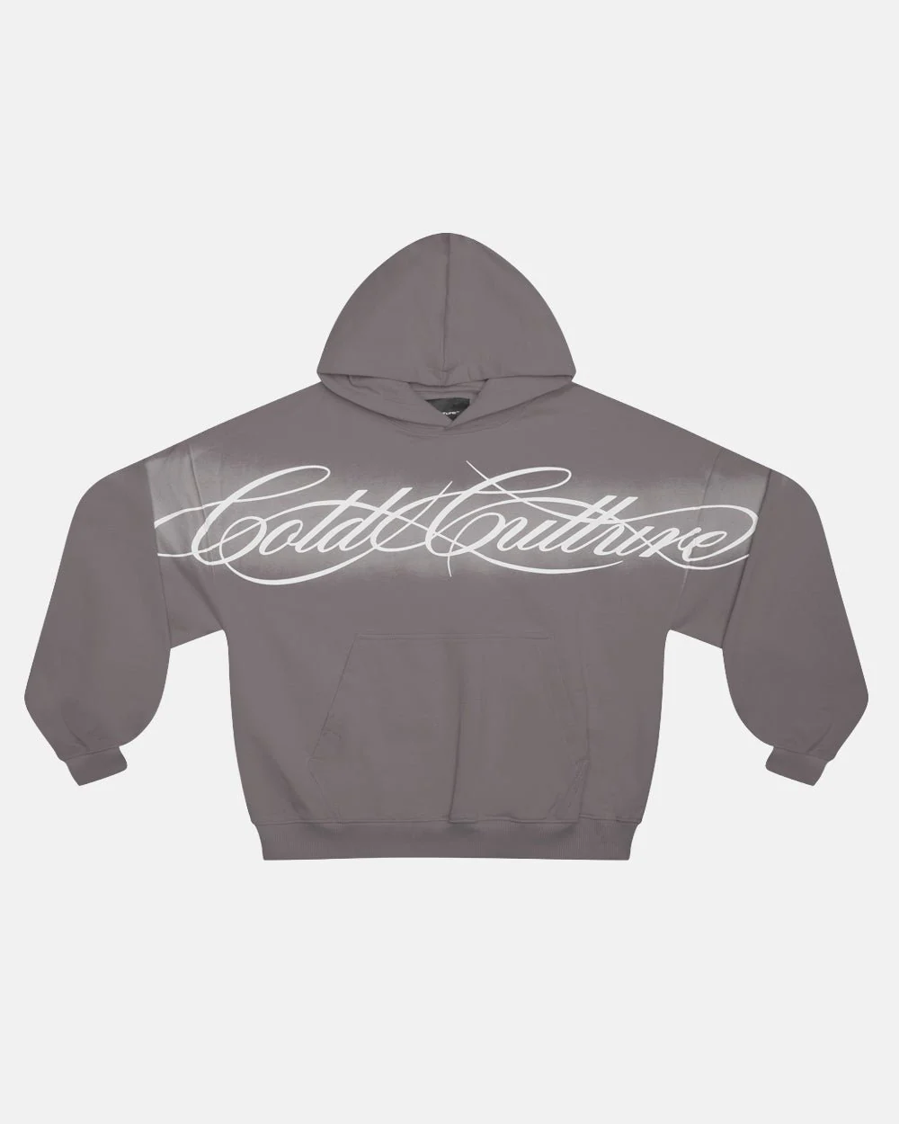 CROSSED SCRIPT HOODIE GREY - Image 2