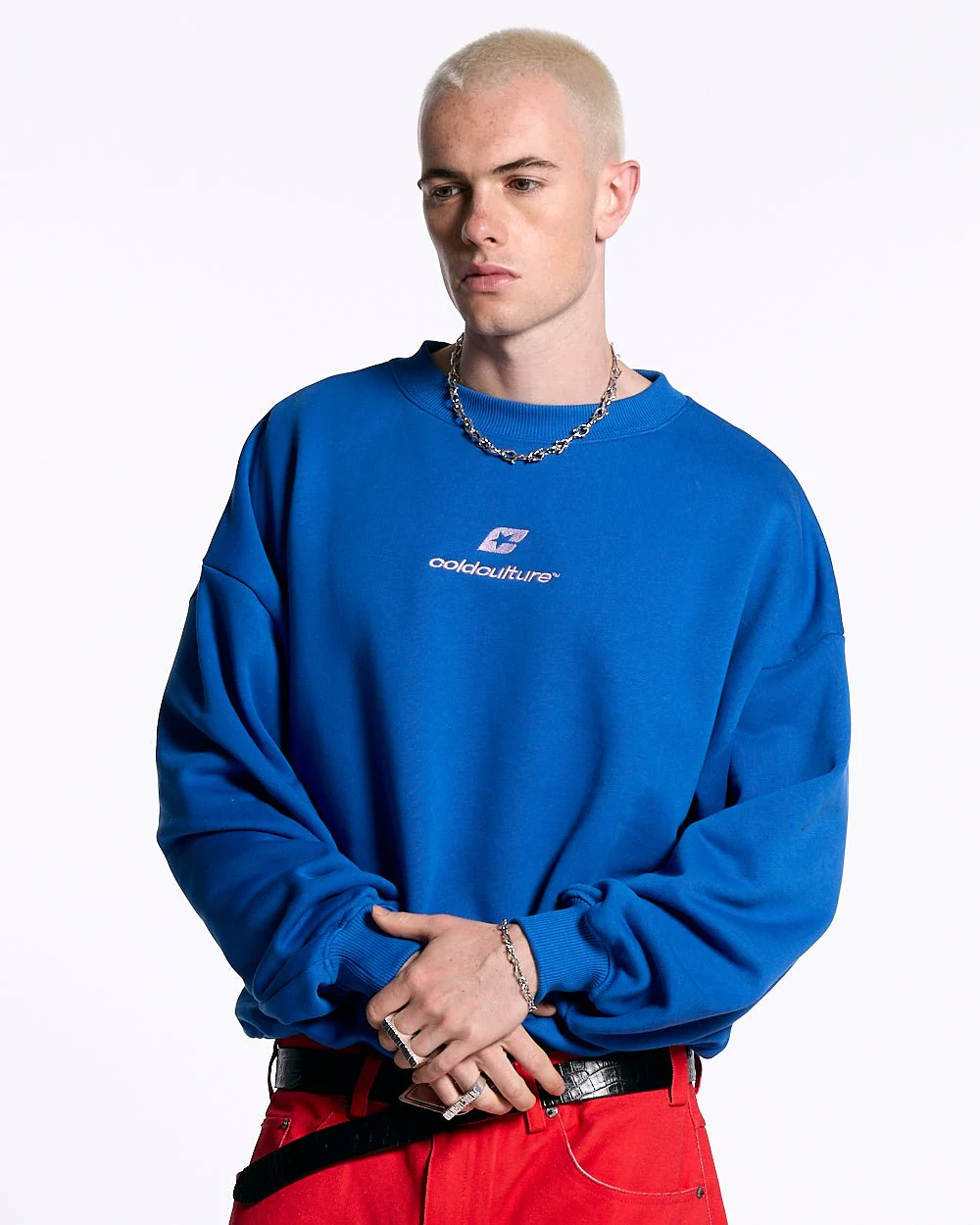 CURVED CREWNECK BLUE - Image 3
