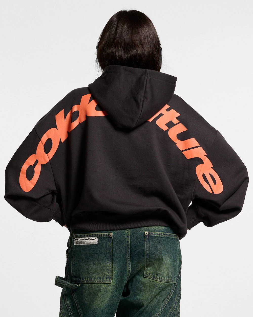CURVED HOODIE BLACK - Image 5
