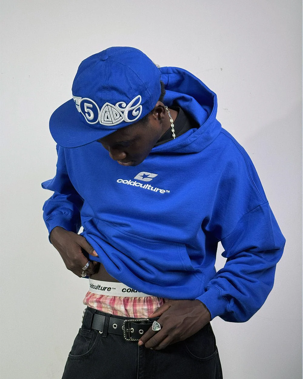 CURVED HOODIE BLUE - Image 8