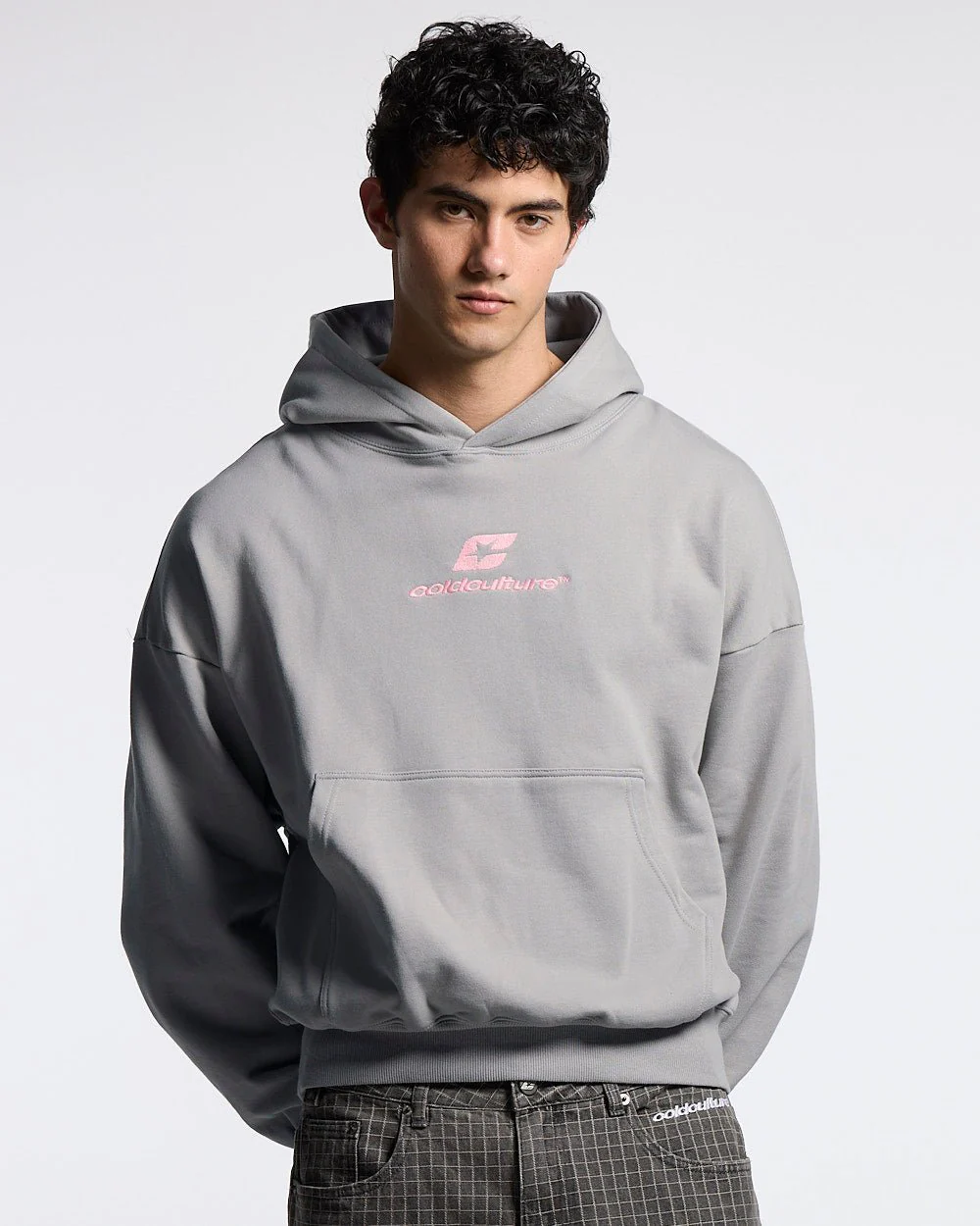 CURVED HOODIE GREY - Image 4