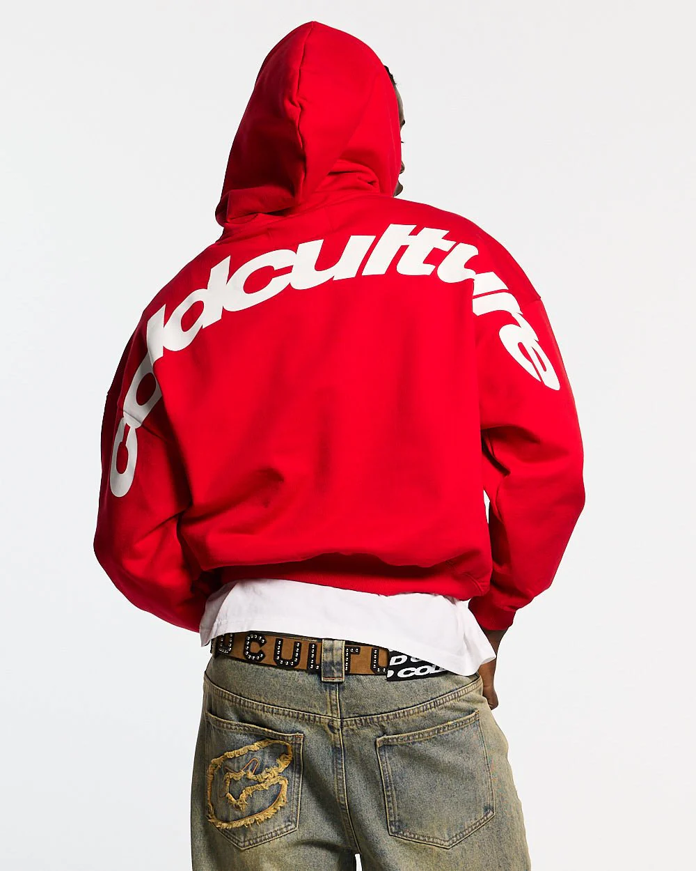 CURVED HOODIE RED - Image 2