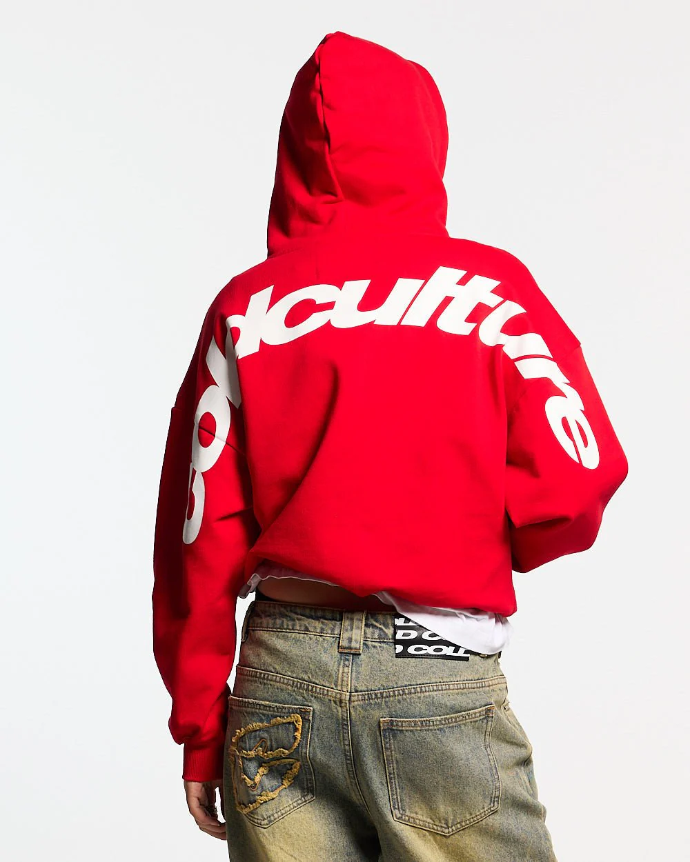 CURVED HOODIE RED - Image 5