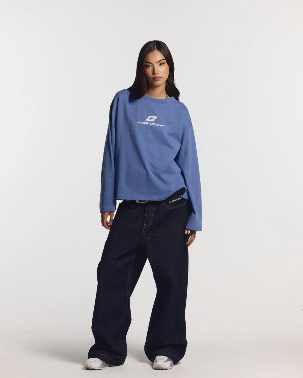 CURVED LONGSLEEVE BLUE - Image 6
