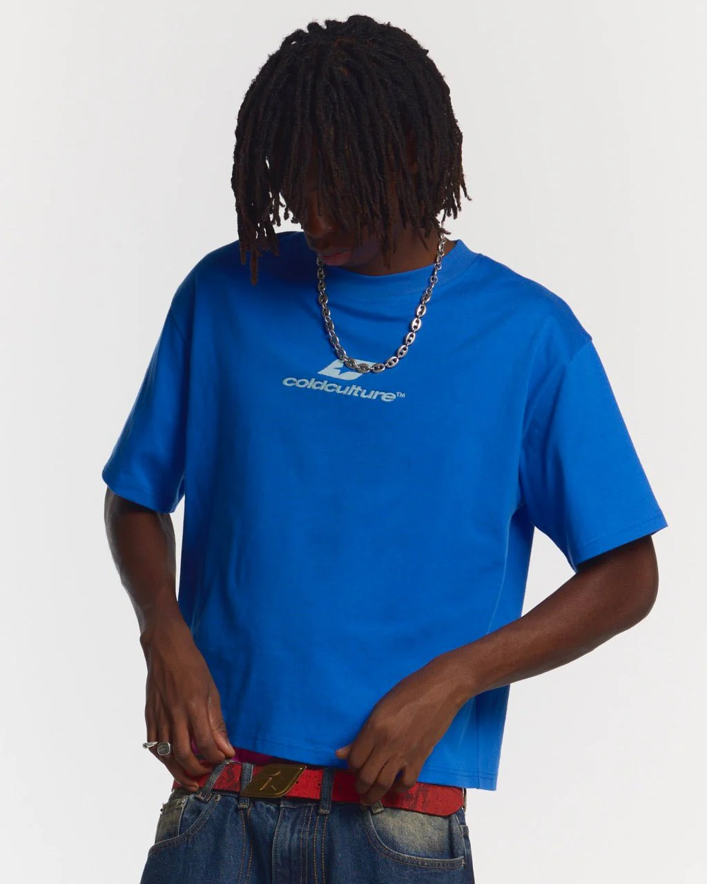 CURVED TEE BLUE - Image 4