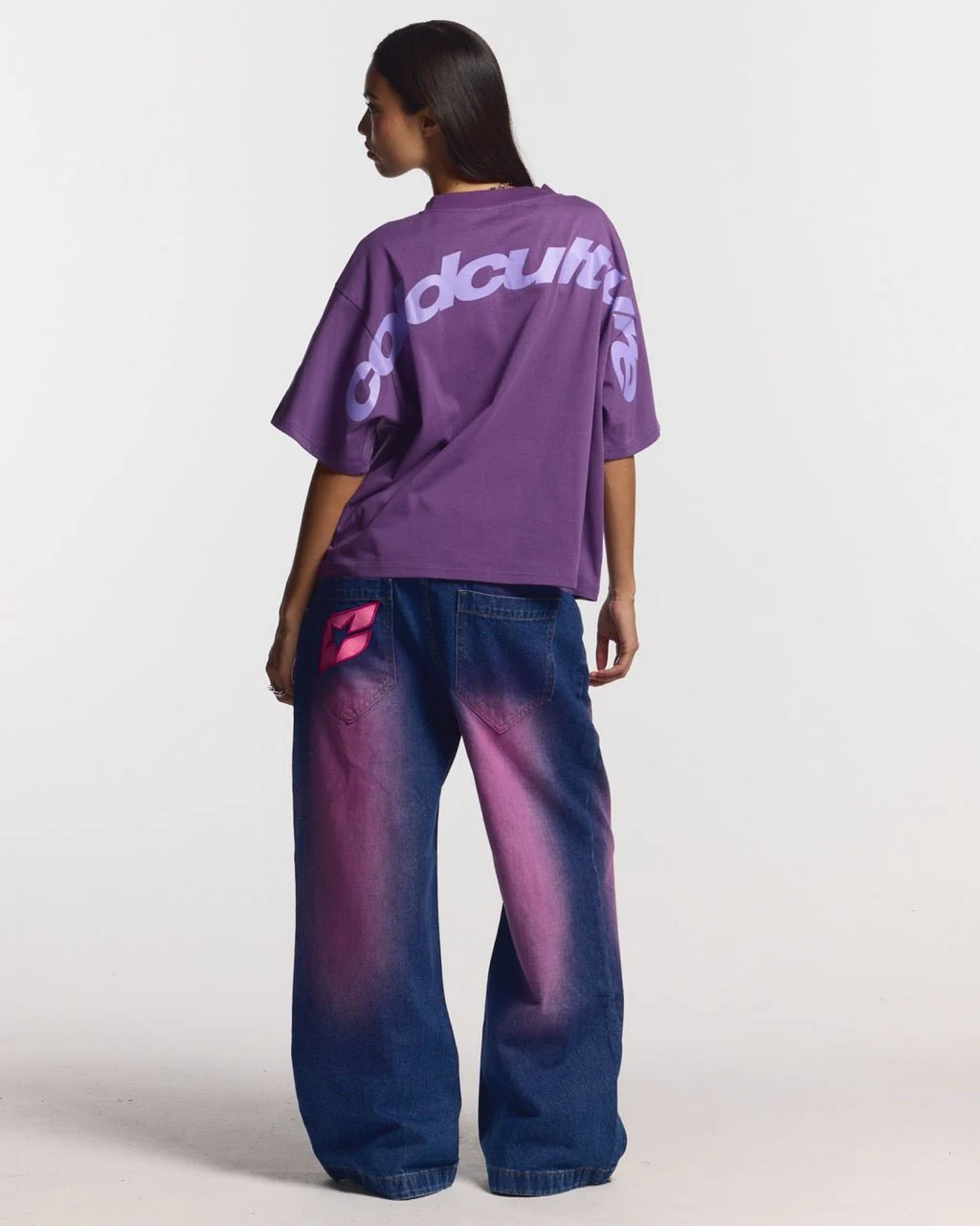 CURVED TEE BURGUNDY & PURPLE - Image 5