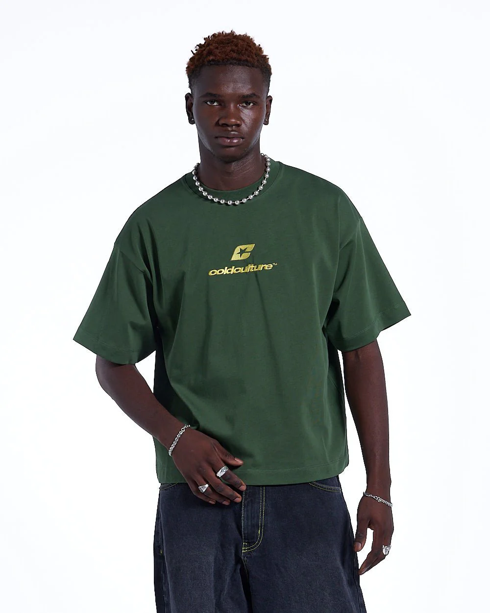CURVED TEE GREEN & YELLOW - Image 4