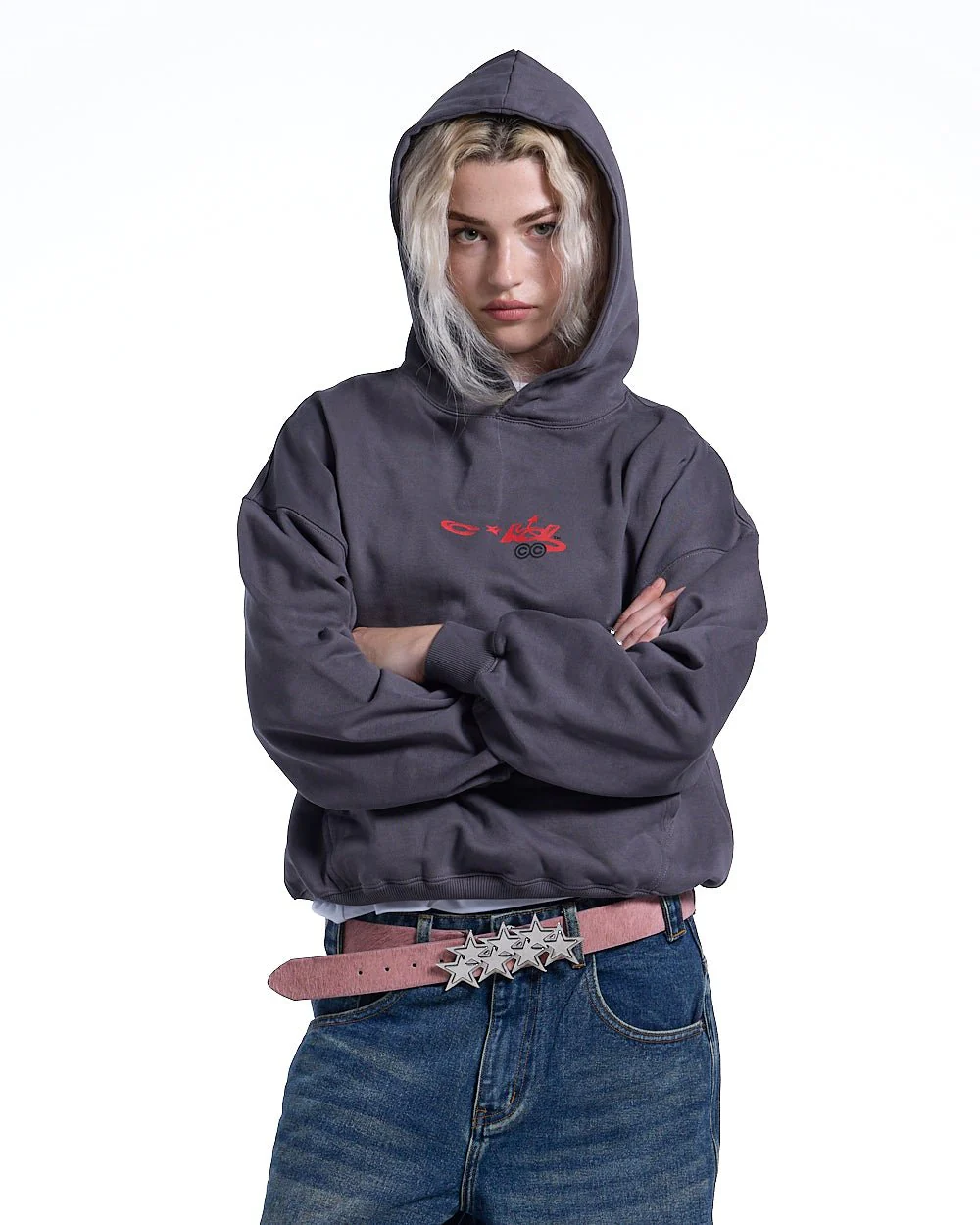 DEMON HOODIE GREY - Image 6