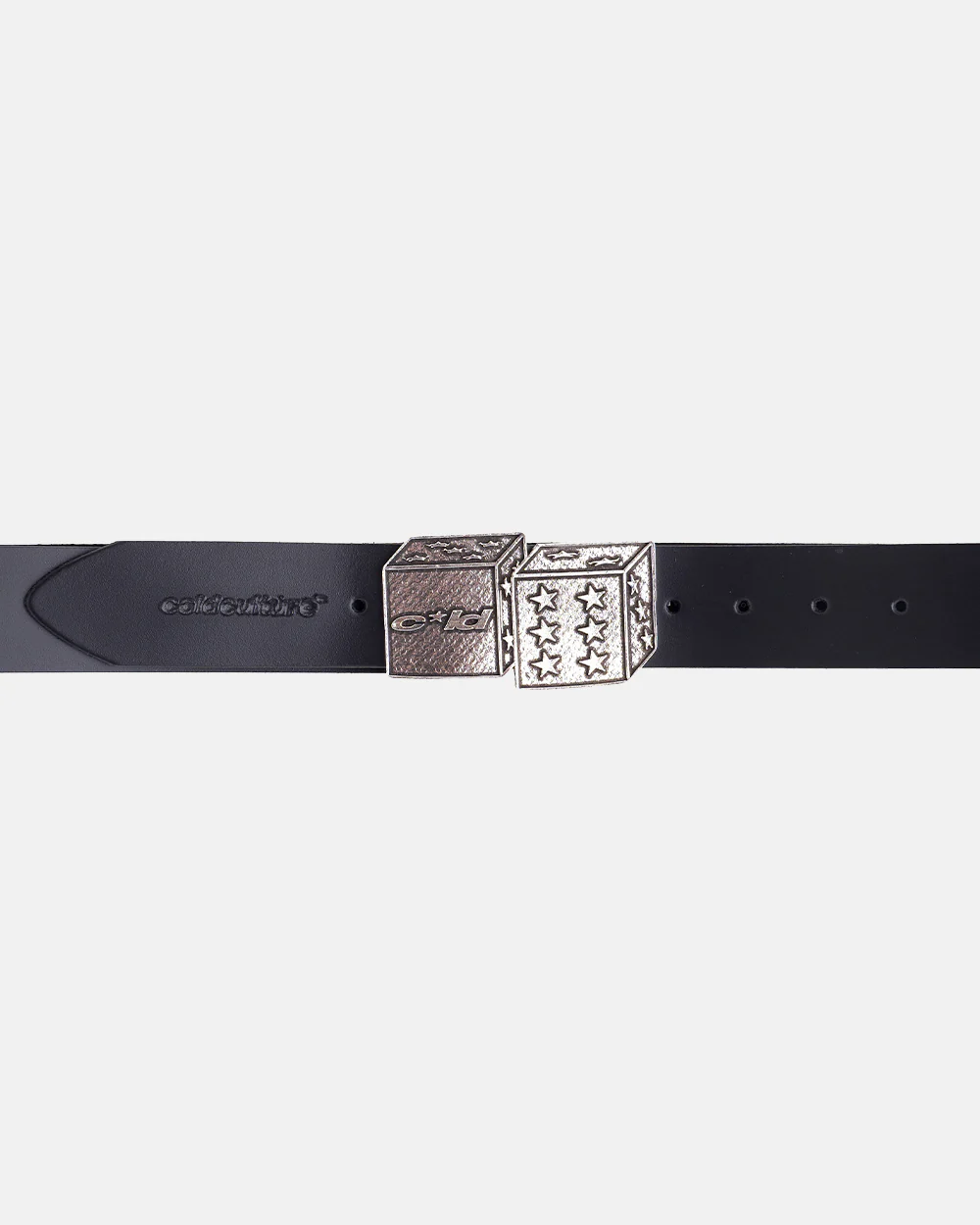 DICE LEATHER BELT BLACK - Image 3