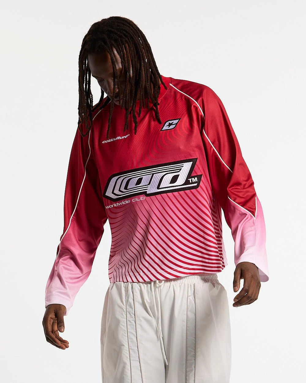 DIFFUSION LONGSLEEVE RED & WHITE - Image 2