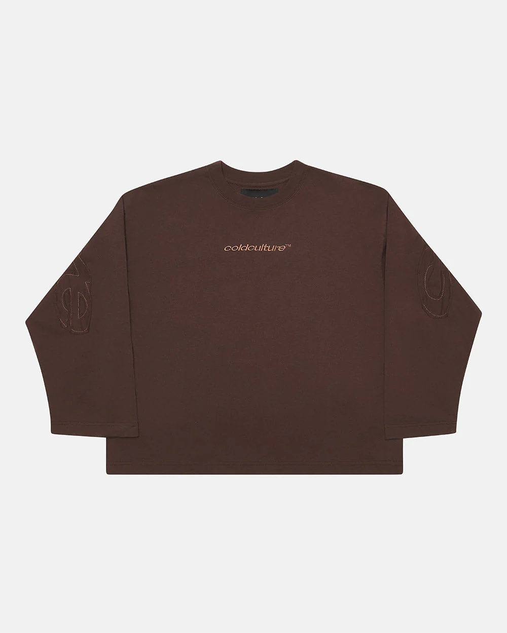 DISTRESS CURVED LONGSLEEVE BROWN - Image 2