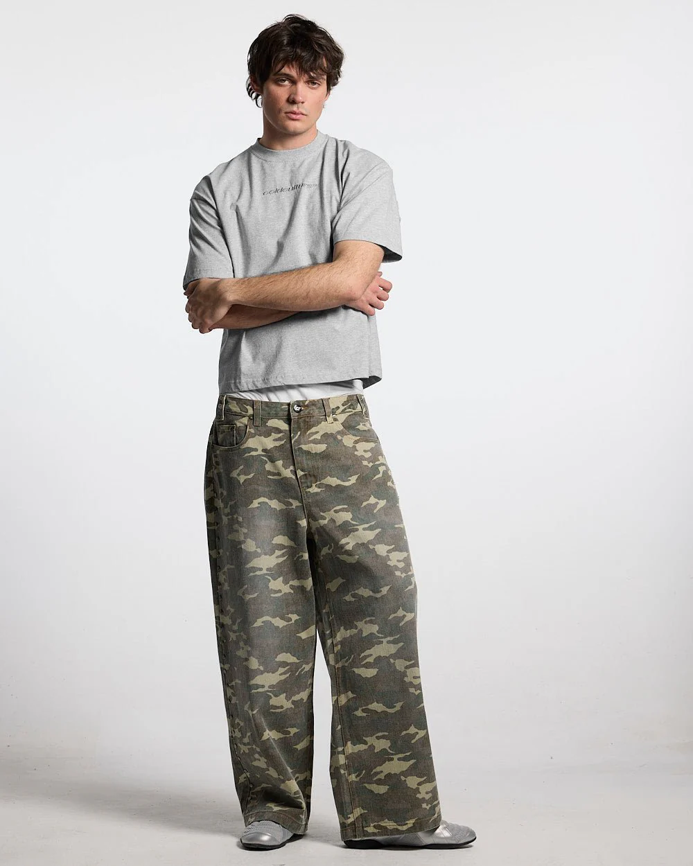 DISTRESS CURVED TEE GREY VIGORÉ - Image 3