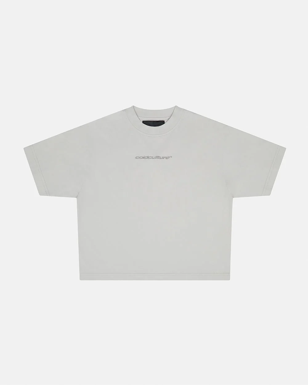 DISTRESS CURVED TEE PEARL GREY - Image 3