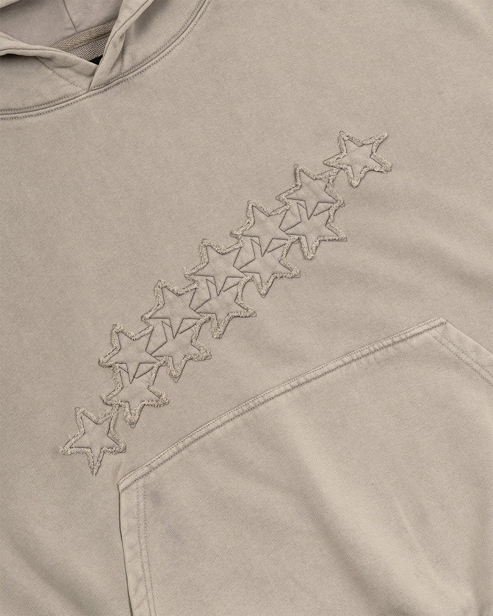 DISTRESS STARS HOODIE BEIGE - Image 7