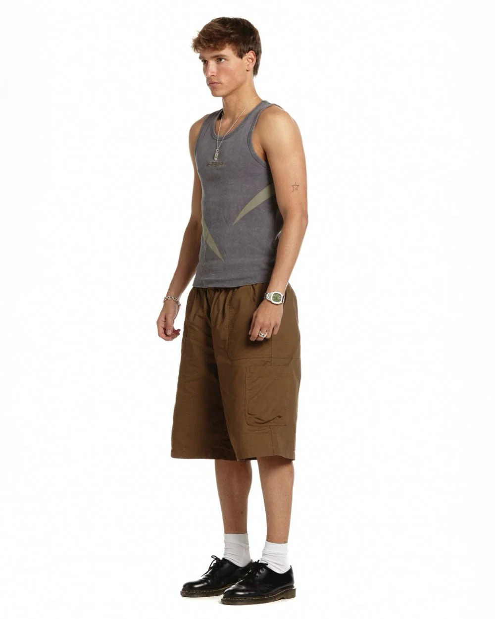 DOUBLE POCKET SHORTS QUARTZ GREY - Image 4