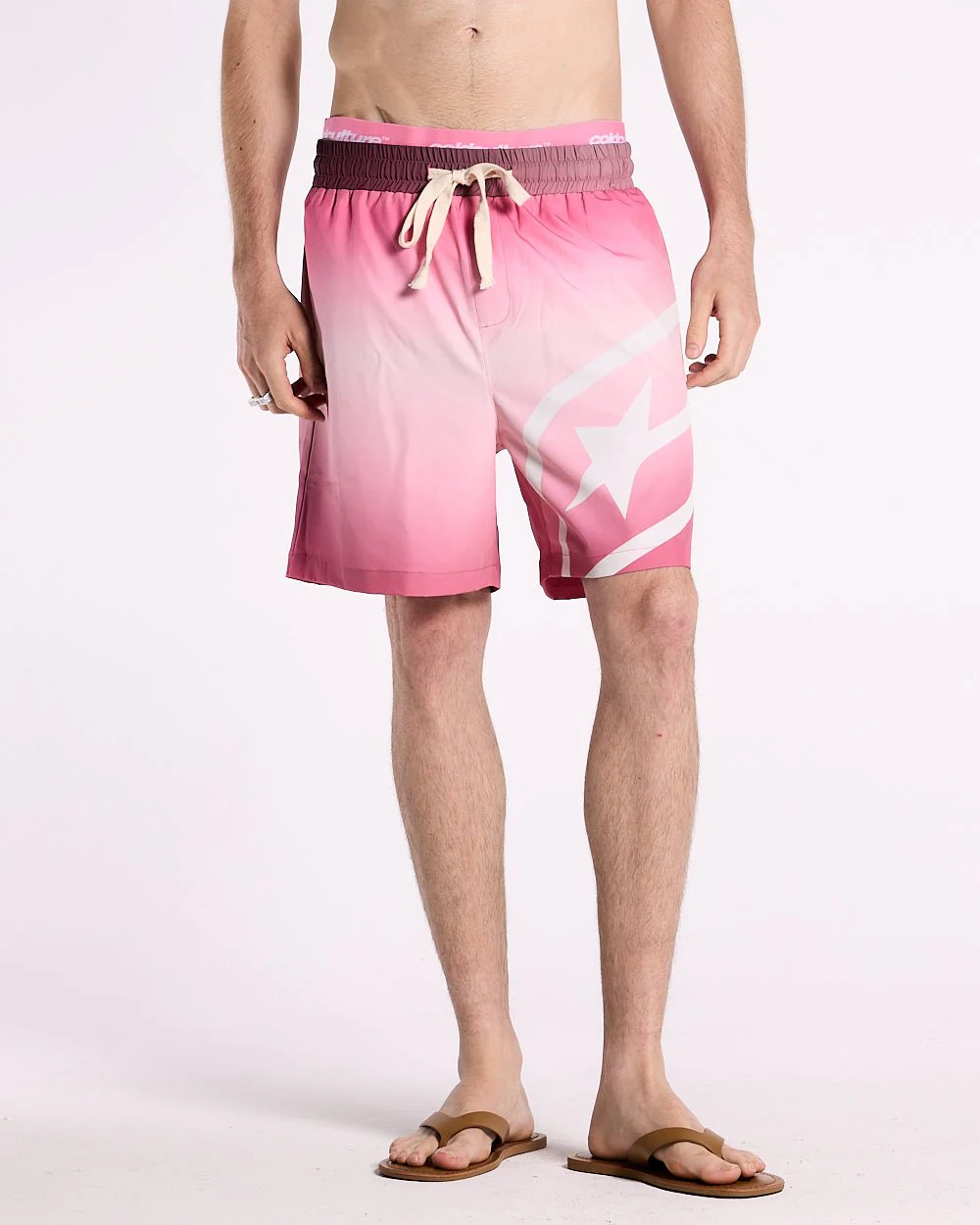 DOUBLE WAIST SWIM SHORTS GRADIENT PINK - Image 3