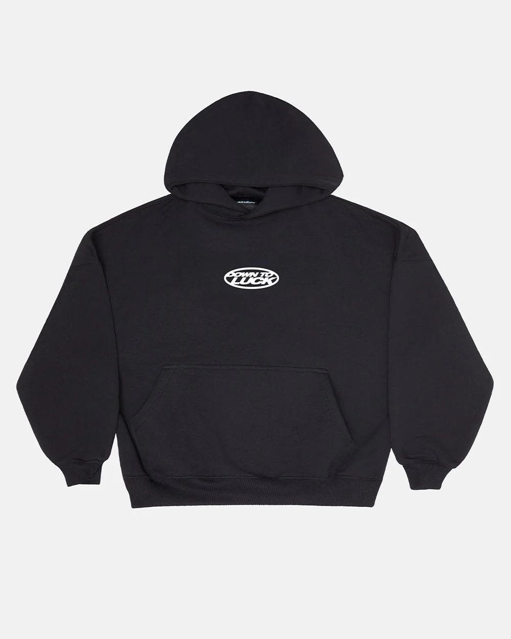 DOWN TO LUCK HOODIE BLACK AND WHITE - Image 3