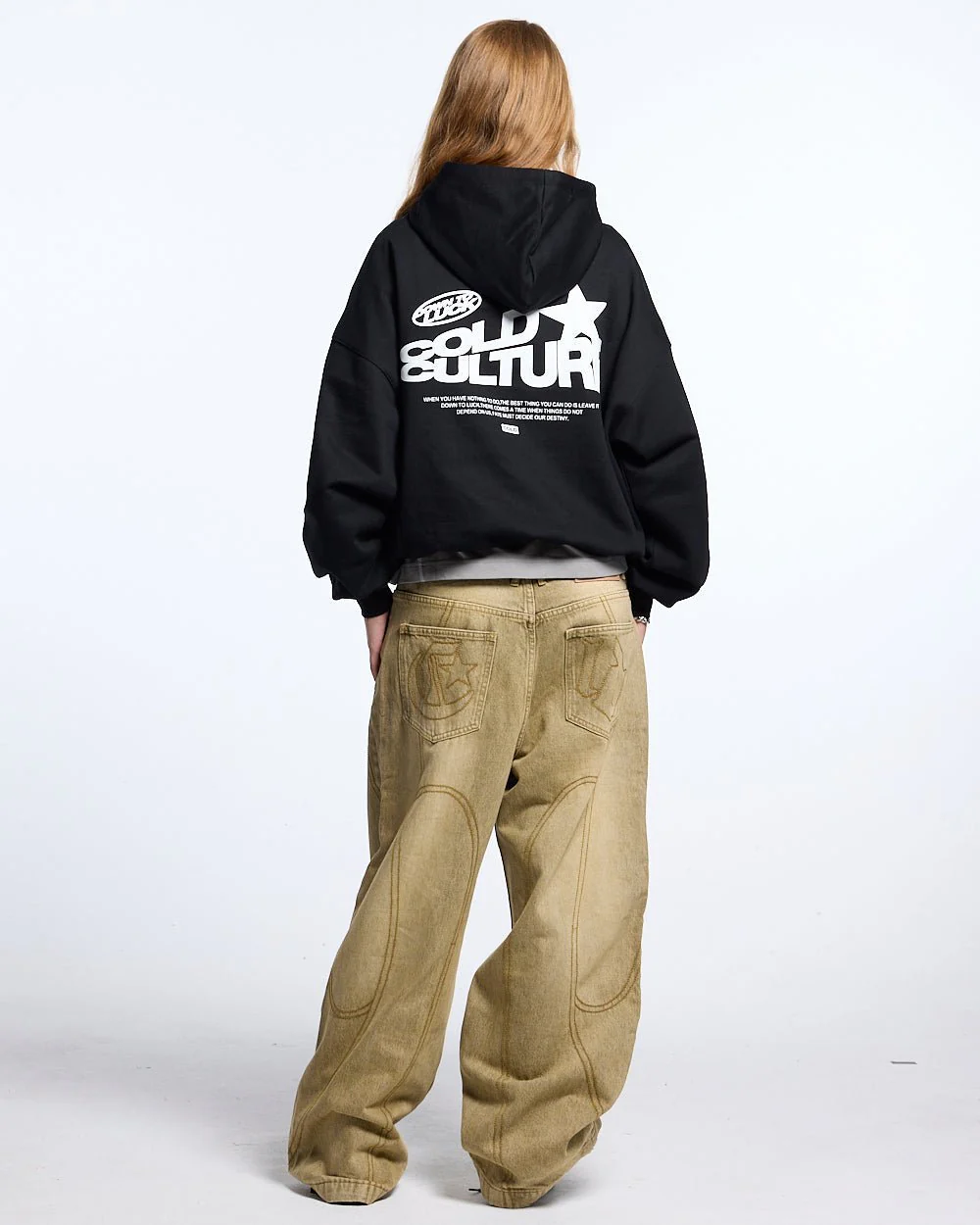DOWN TO LUCK HOODIE BLACK AND WHITE - Image 5