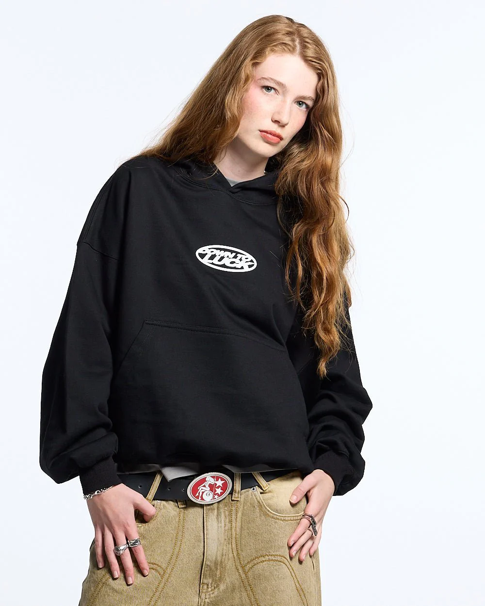 DOWN TO LUCK HOODIE BLACK AND WHITE - Image 6